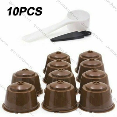 10 Pack Refillable Reusable Coffee Capsules Compatible with Nescafe Dolce Gusto