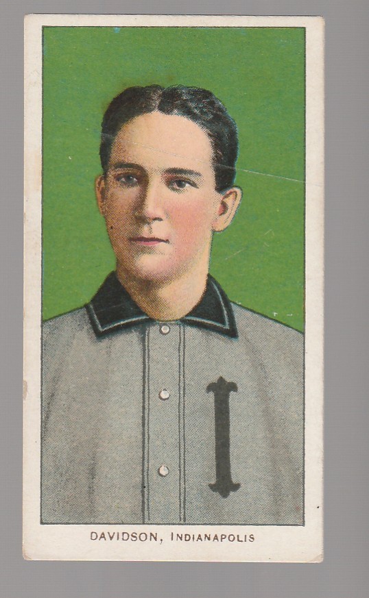 Paul Davidson 1909-11 T206 Piedmont Factory 25 Tobacco Card Indianapolis Mid