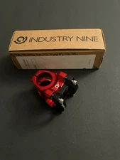Industry Nine A35 Mountain Bike Stem 35mm x 32mm x +/-9 deg, Red Body / Blk Face