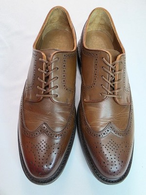 Polo Ralph Lauren Asher Wingtip Brogue Brown Cow Leather Shoes Mens Size 12D