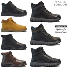 MENS MEMORY FOAM HIKING WALKING FUR BOOTS ANKLE WINTER TRAIL TRAINERS SHOES SIZE