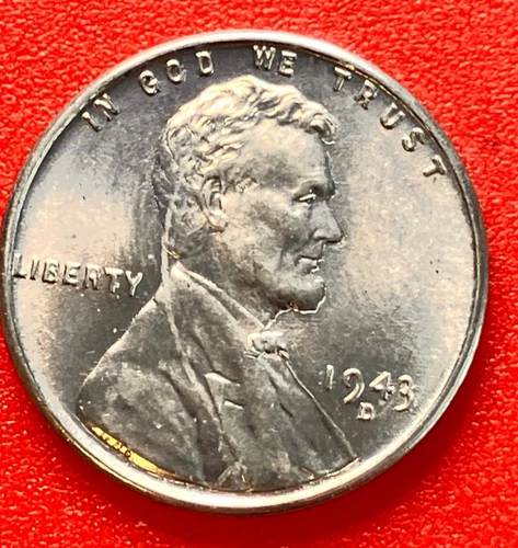1943-D Lincoln Wheat Cent Penny GEM BU From an Original Bank Roll