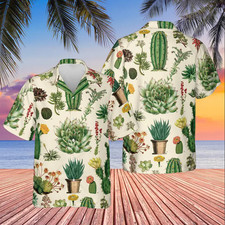 Cactus Plant Aloha Funny Flower Summer Hawaiian Shirt