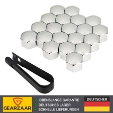 17mm Radschrauben Radmuttern Bolzen FÜR Opel FÜR Skoda Kappen Chrom FÜR AUDI