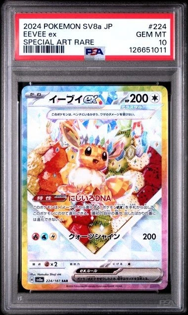 Collectible Individual Grade 10 Eevee Pokémon TCG Card Games in