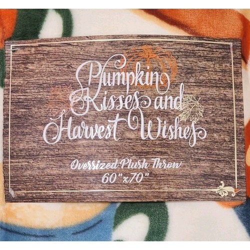 Pumpkin Spice Pie Latte Plush Fall Cupcakes Muffins Throw Blanket 60x70 Harvest - Picture 3 of 5