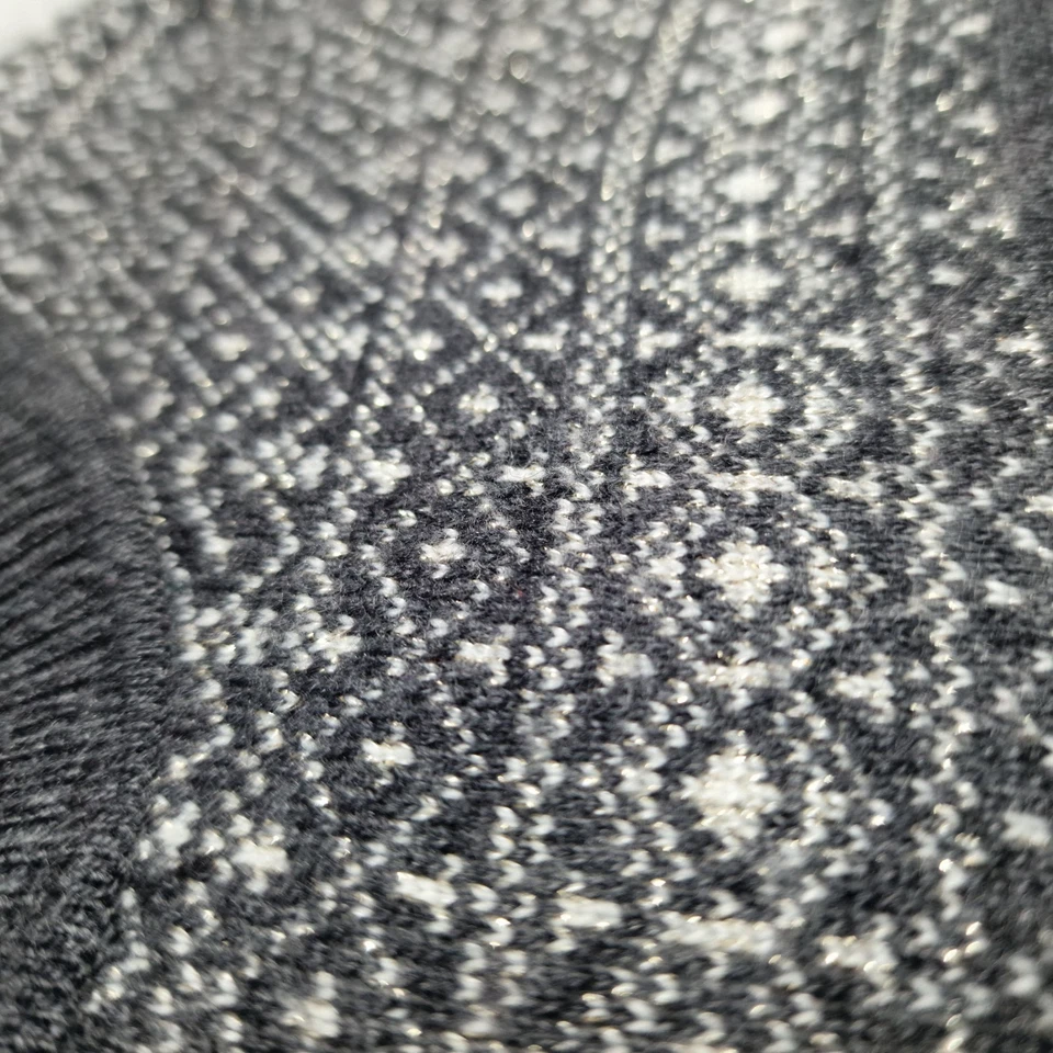 Длинный высокий Sally женщин маленький серый fair isle джемпер нордический S шерстяная смесь - Изображение 3 из 4