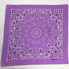 Vintage Pastel Purple Bandana, 1980s Lavender Western Hav-A-Hank Handkerchief
