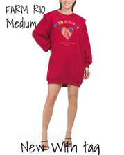 Farm Rio Sweater Mini Dress in Red - Size Medium - New with Tags