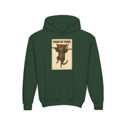 Motivational Hang in There Hoodie, Youth Sweatshirt, Unisex Pullover, gamestop - Picture 14 of 33
