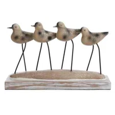 StyleCraft Home Collection Beach Bird Coastal Traditional Molded Metal Table Top