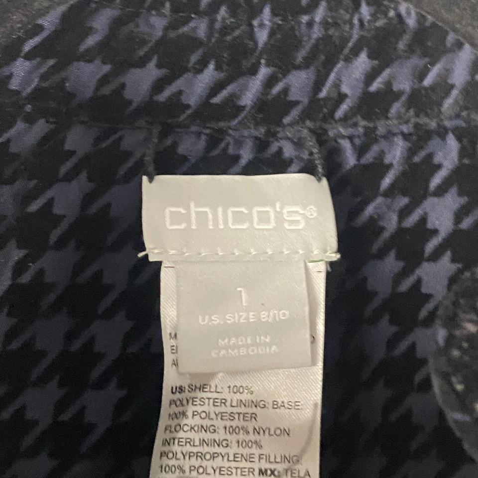 Chaleco Chicos Reversible Acolchado Terciopelo Flocado Pata de Gallo Cremallera Completa Talla 1 EE. UU. M Foto 4 de 4