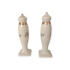 Vintage 5 Inch Gold Trim Pink Rose Bouquet Salt & Pepper Shakers — photo 6