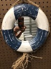 Vintage wooden nautical decor mirror