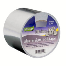 Ultratape Aluminium Foil Tape Rolls 50mm x 45.7M Silver Self Adhesive New