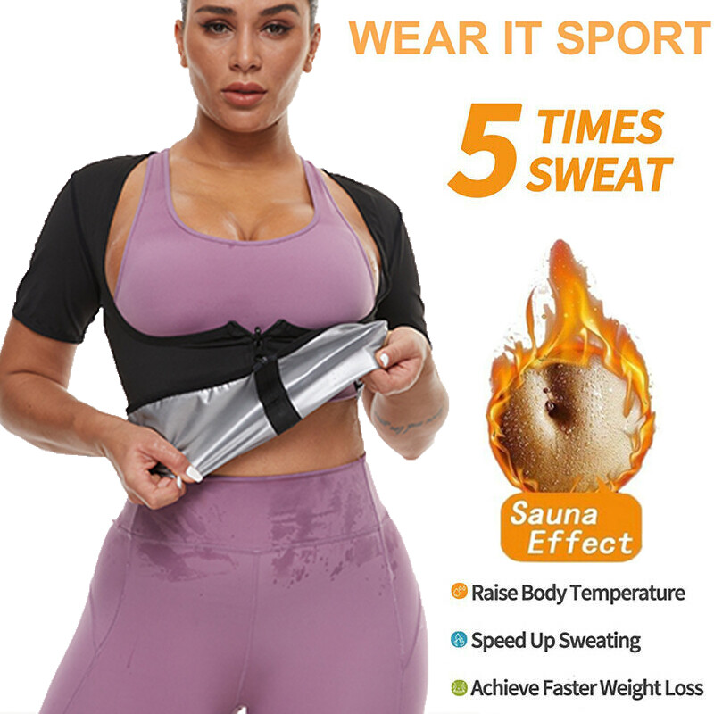 Women's Sauna Suit Sweat Jacket Workout 