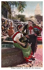 Los Angeles California Romantic Couple Olivera Postcard COPY #85982