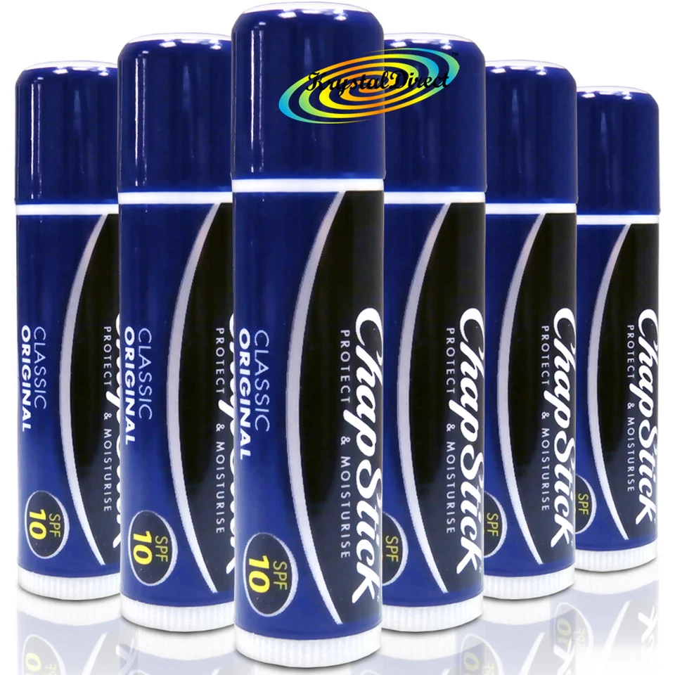 6x ChapStick Classic Original Lip Balm Stick For Dry Chapped Lips SPF10