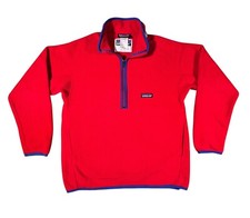 Patagonia Synchilla Marsupial Half Zip Pullover Red 65521 Kids XL 14-16 Unisex