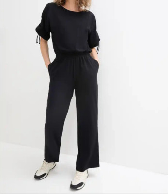 Jumpsuit schwarz Damen Overall Hosenanzug 36/38 - 56/58  -XXXL Einteiler 164 Neu