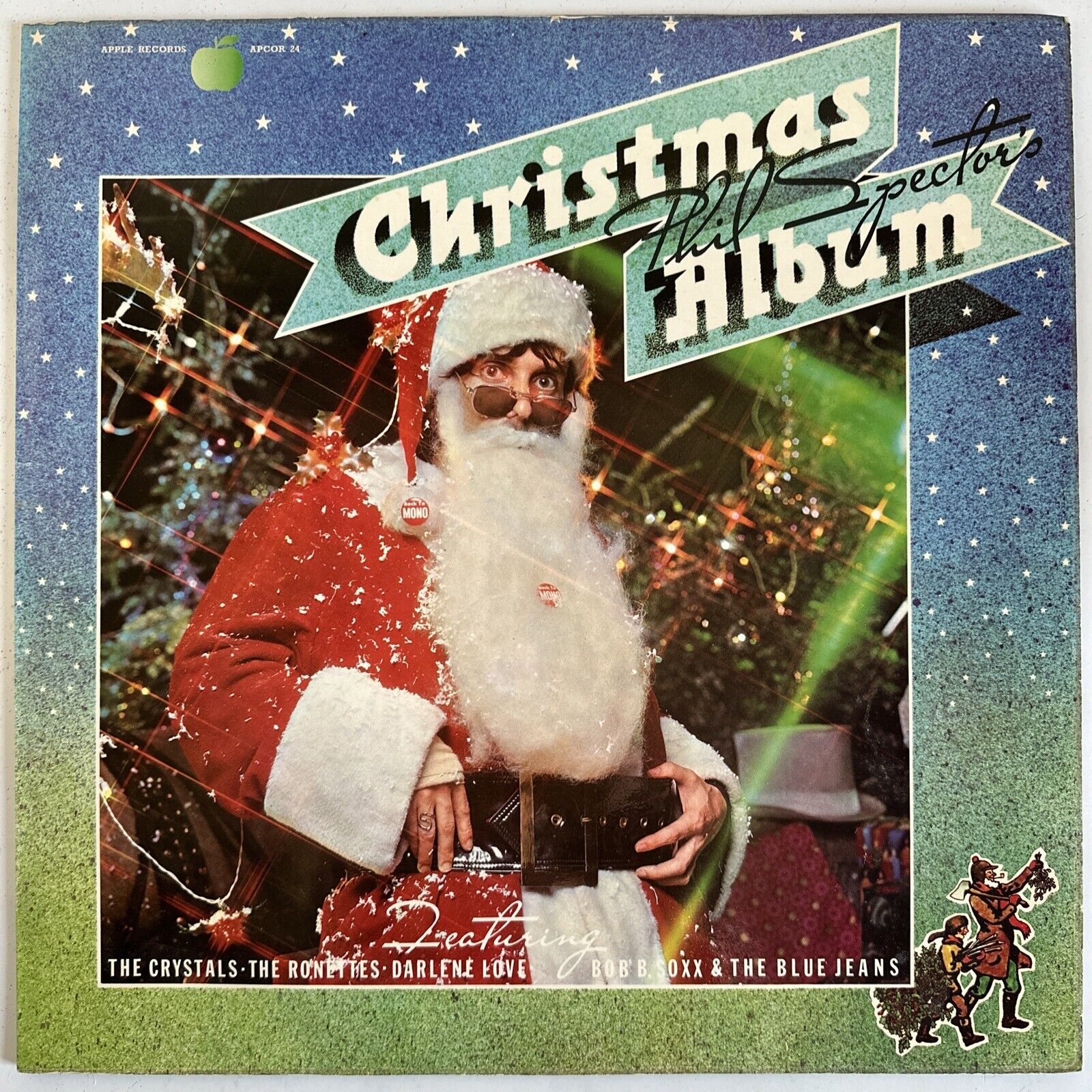 PHIL SPECTOR’S CHRISTMAS ALBUM VINYL LP APPLE APCOR 24 1972 EX/EX PRO CLEANED