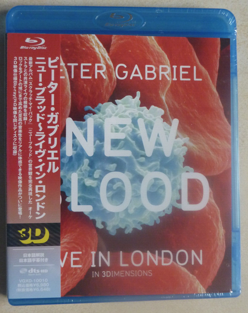 New Blood: Live in London in 3 Dimensions Peter Gabriel Blu-ray Disc IMPORT