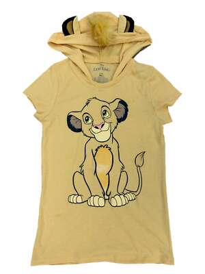 Disney Womens Juniors Yellow Lion King Simba T-Shirt Hoodie Costume Tee Top 