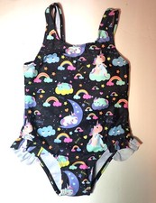 Girl Swimsuit 3/4 Y Unicorn Rainbow