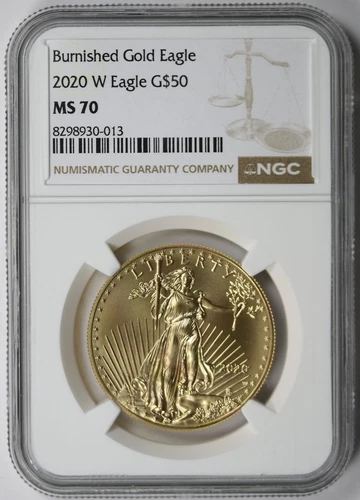 2020-W Burnished American Gold Eagle $50 One-Ounce 1 oz MS 70 NGC