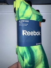 Reebok All Sport Socks 3 Pack Shoe Size 4-8 Youth/5-10 Women Multi Green Colors