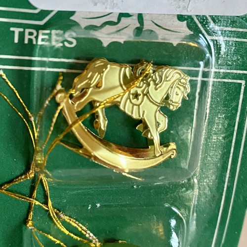 Vintage Sterling Itty Bitty Collection 3D Assorted Gold Miniature Ornaments - Picture 8 of 9