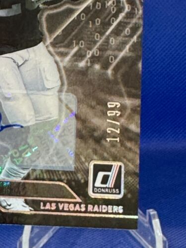 JOSH JACOBS 2021 Donruss Power Formulas Auto /99 #PF18 Raiders - Picture 3 of 3