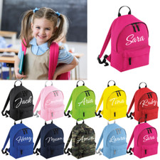 Personalised Mini Fashion Backpack Name Text Toddler Nursary School Boys Girls