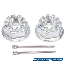 Set of 2 Rear Axle Castle Nuts & Pins for Honda TRX400EX Sportrax 400 1999-2008