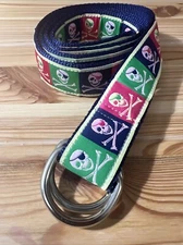 Douglas Paquette skull/pirate crossbones novelty belt Preppy Women’s Large