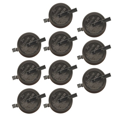 10x  CR2025-MFR-SM 3V Lithium Coin Battery HORZ SMT for PCB Board CMOS