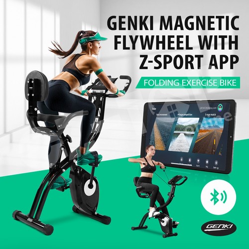 Genki Folding Exercise Bike Upright Recumbent Home Fitness Gym