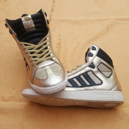 Original LIMITIERTE EDITION 1/150 Adidas London 2012 Gold High Turnschuhe Größe 7 selten - Bild 1 von 10