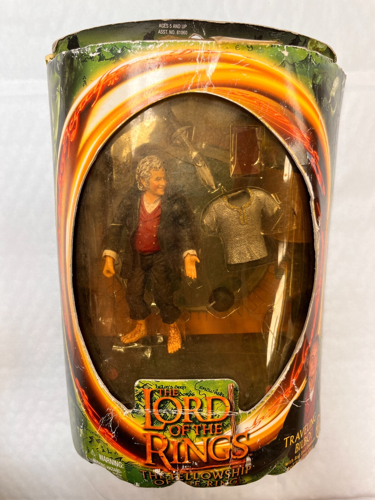 LORD OF THE RINGS TRAVELLING BILBO BAGGINS TOY BIZ FIGURE FELLOWSHIP SERIES