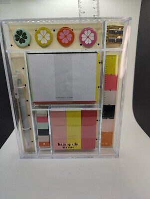 Kate Spade NY Office and School Supplies Set, Desk Actually I Can Tackle  Box