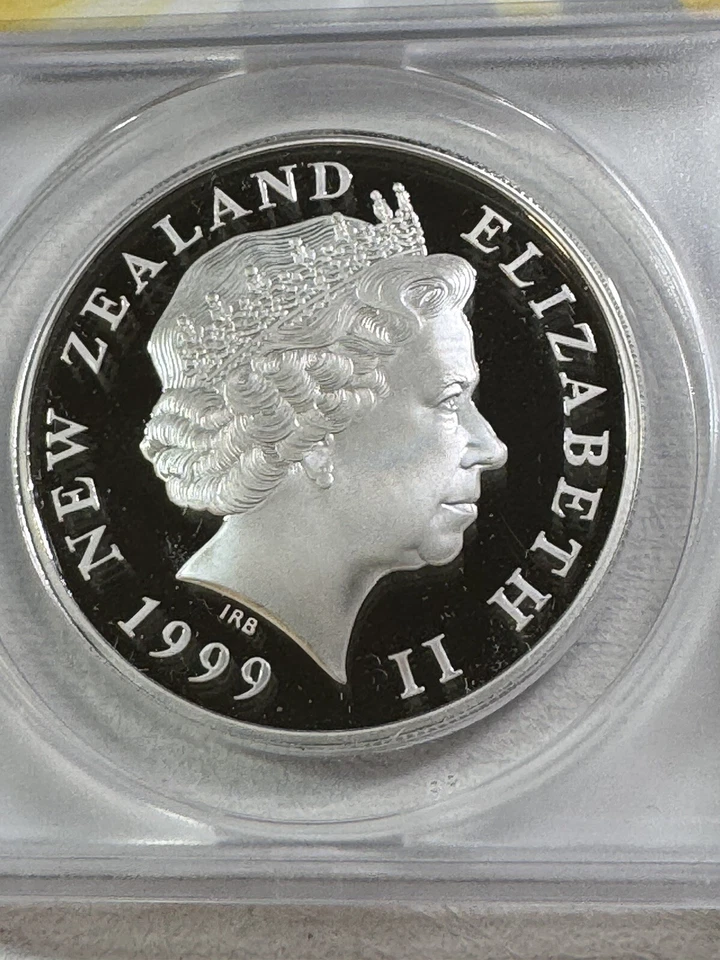 Moneda de prueba de plata de $5 de Nueva Zelanda 1999 Morepork Owl graduada PR 69 DCAM por ANACS Foto 3 de 4