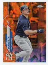 E560 CHRIS IANNETTA ORANGE REFRACTOR 2020 TOPPS CHROME SAPPHIRE 1/25 YANKEES 133