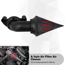 Filtre d'admission de filtre à air Noir Spike pour Harley Sportster XL 2004-2021