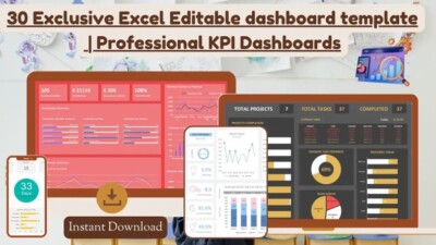 Excel Professionnel Dashboards 30 Templates KPI, Finance, Marketing .2025
