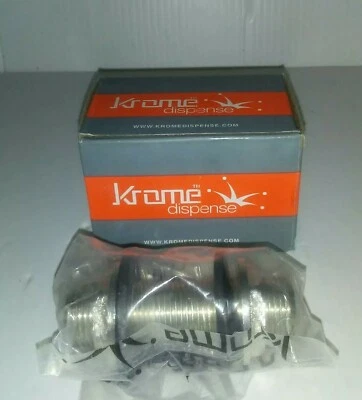 KROME DISPENSE C145, BEER COIL COOLER WALL COUPLING, 3", 5/16" BORE, FREE SHIP