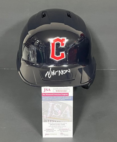 Kyle Manzardo Cleveland Guardians Auto Signed Full Size Helmet JSA Witness COA