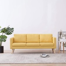 Divano Salotto Elegante in Tessuto con Braccioli a 3 posti vari colori