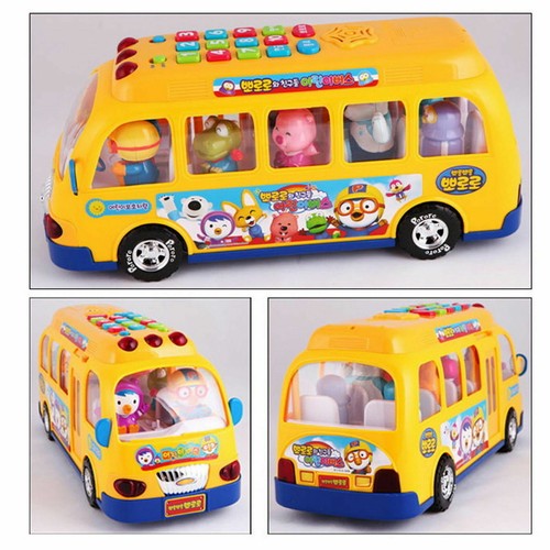 Pororo & Friends Melody School bus Figures Sound Toy Korean Animation Kids Gift - Picture 2 of 4