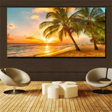 high quality Handpainted Oil painting seascape beach Canvas Wall Art Home Decor