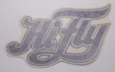 Werbe-Aufkleber HiFly Logo 14x8 cm lila Surfer Windsurfen Surfbus Camper 80er
